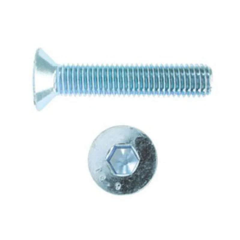 Tornillo din 7991 6x25mm c-10.9 allen zinc  (500 unidades)