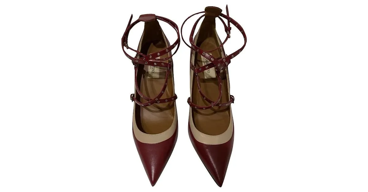 Valentino Garavani Tacones Burdeos 